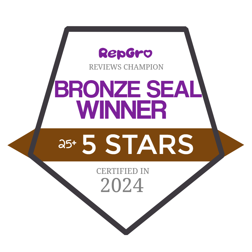 RepGro Bronze Seal — 25+ five star reviews